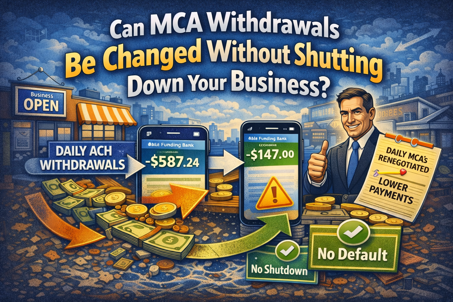 Showing whether or not MCA withdrawals can be changed