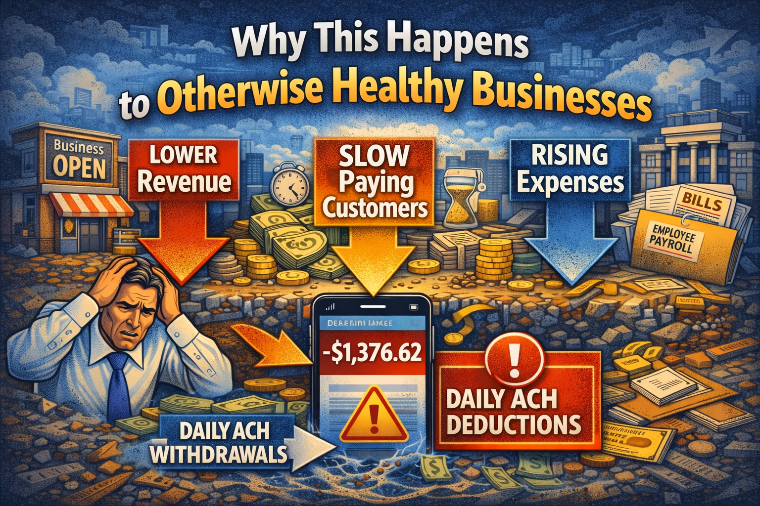 Display of how this can happen to an otherwise healthy business