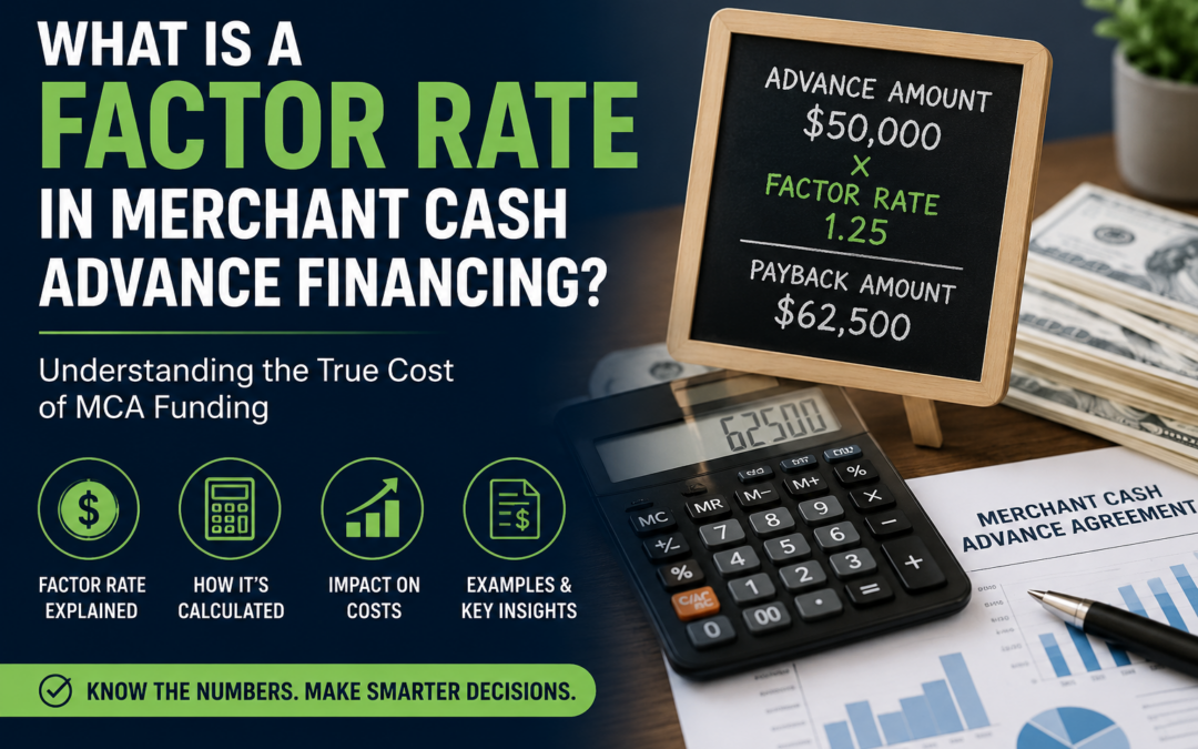 What Is a Factor Rate in Merchant Cash Advance Financing? Understanding the True Cost of MCA Funding