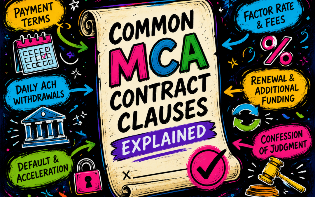 Common MCA Contract Clauses Explained