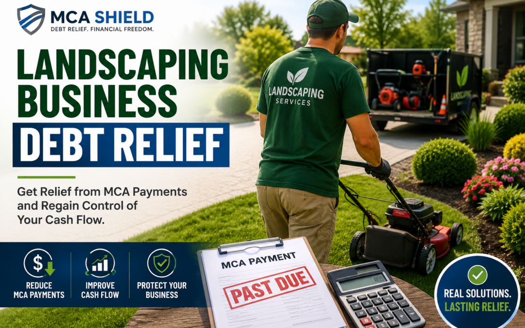 Landscaping business debt relief solutions helping companies reduce MCA payment pressure, improve cash flow, and protect daily operations.