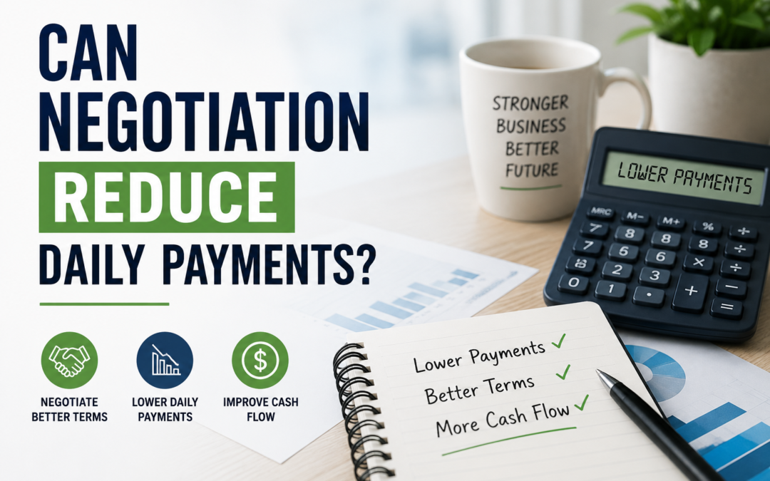 Can negotiation reduce daily MCA payments and improve business cash flow