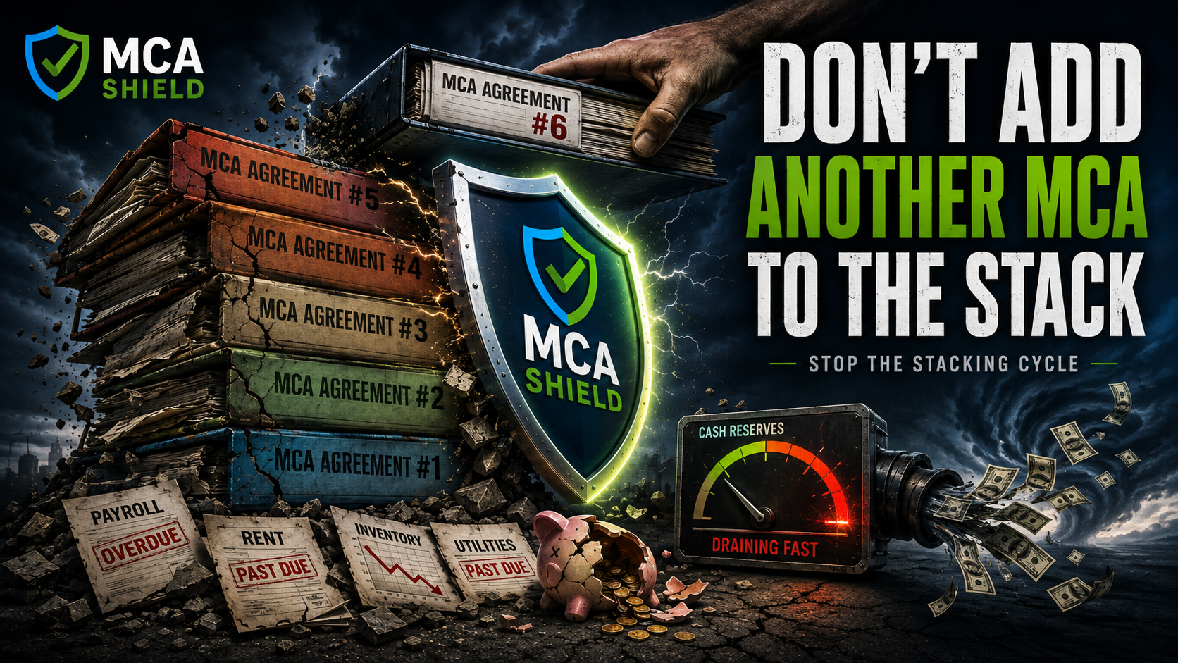 Don’t add another MCA to stacked merchant cash advance debt as MCA Shield protects business cash flow