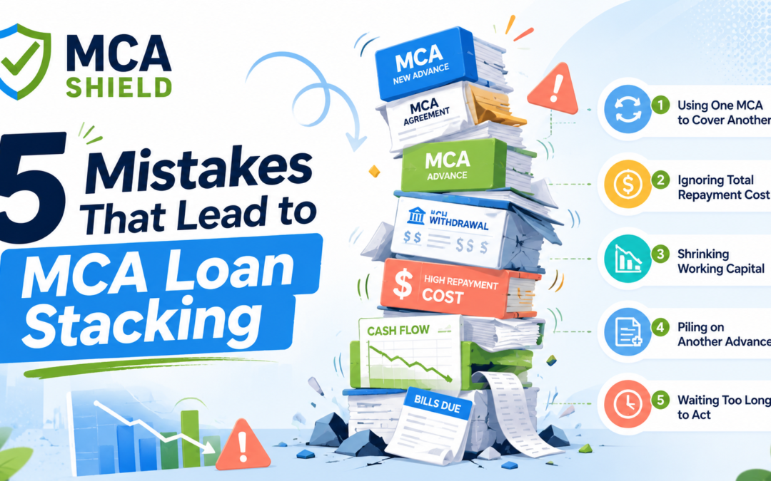 Five common MCA loan stacking mistakes causing shrinking cash flow and multiple merchant cash advance payments