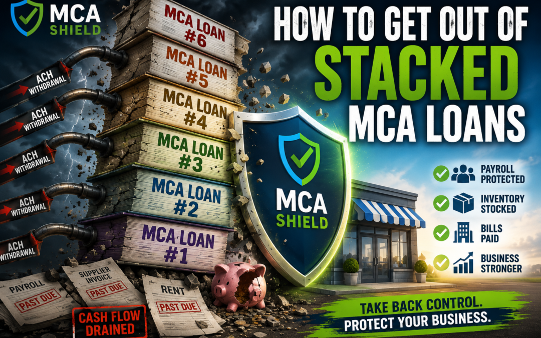 How to get out of stacked MCA loans with MCA Shield protecting business cash flow from multiple ACH withdrawals