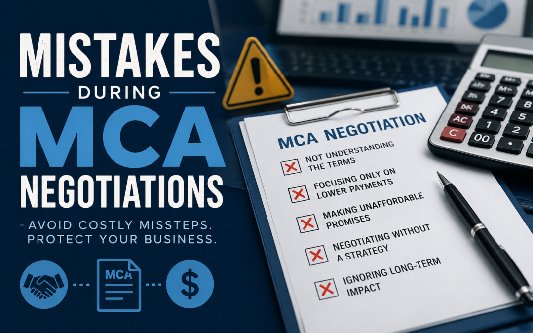 Mistakes during MCA negotiations that can increase costs and hurt business cash flow