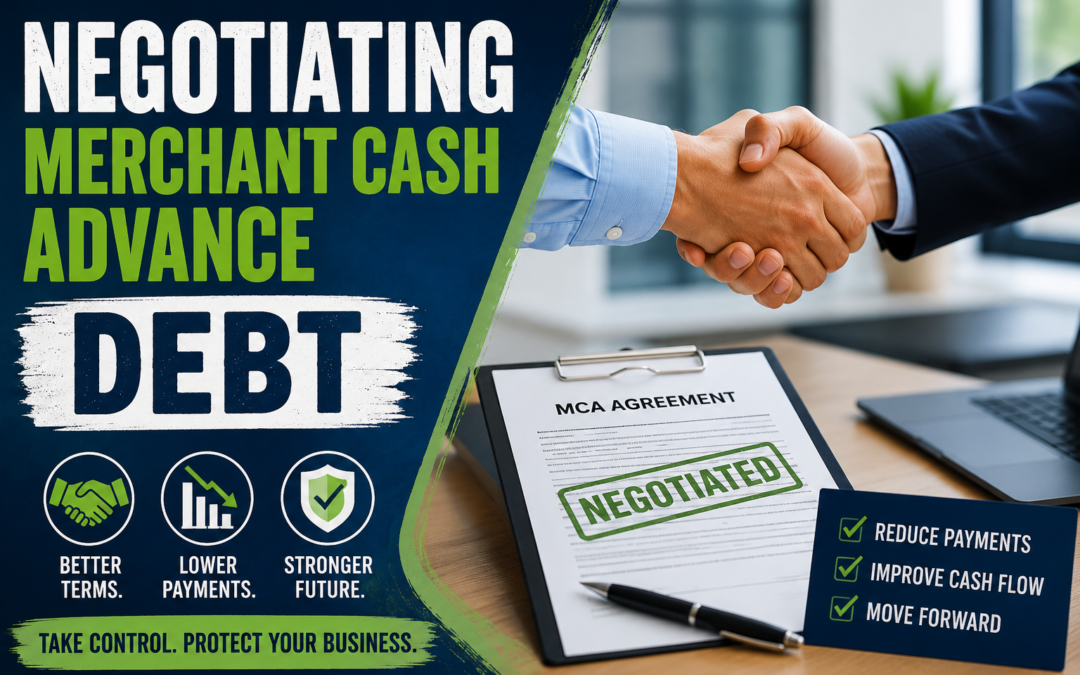 Negotiating merchant cash advance debt for lower payments and improved business cash flow