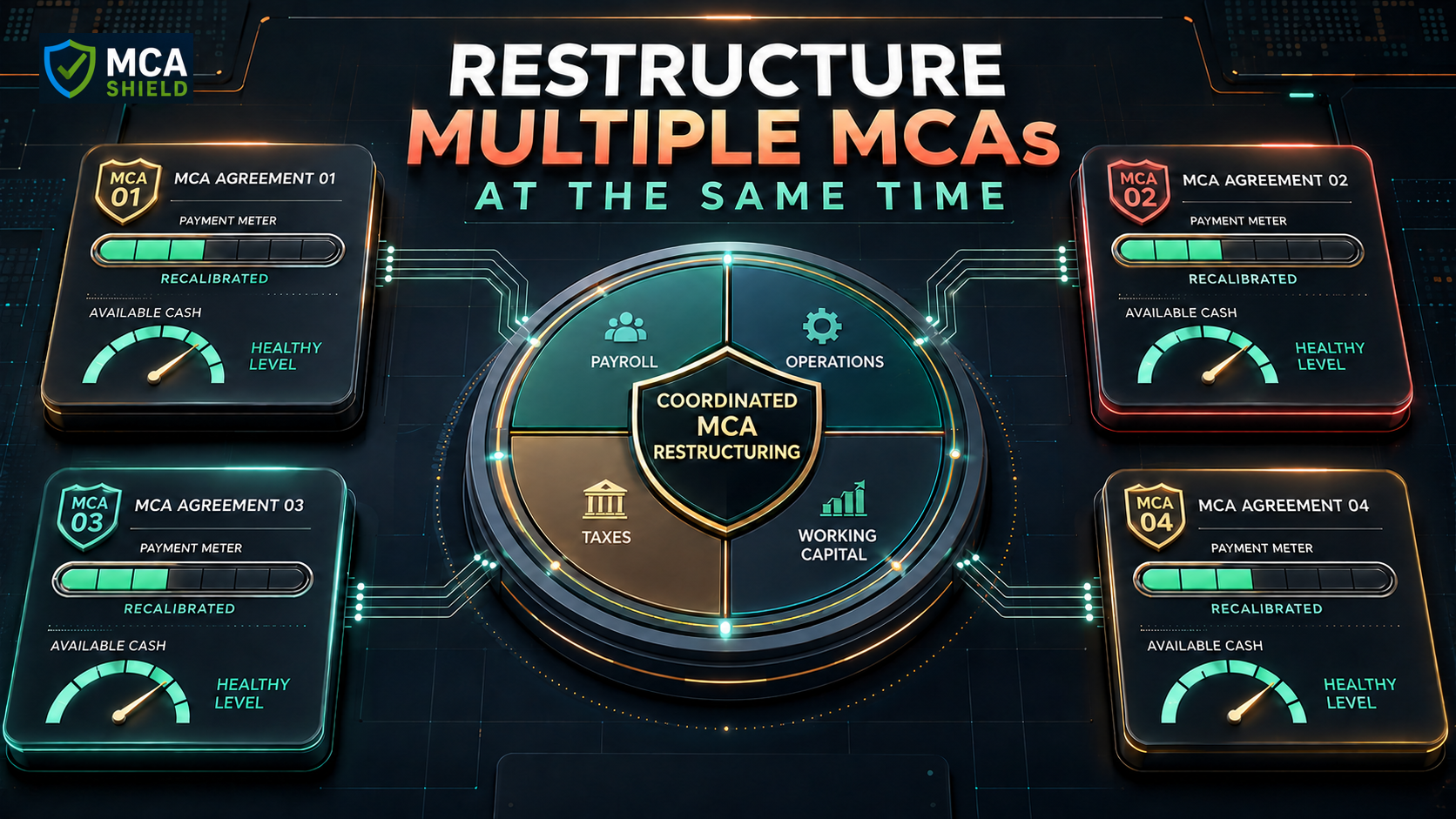 MCA restructuring adjusts multiple existing agreements while consolidation replaces them with new financing and added cost risk