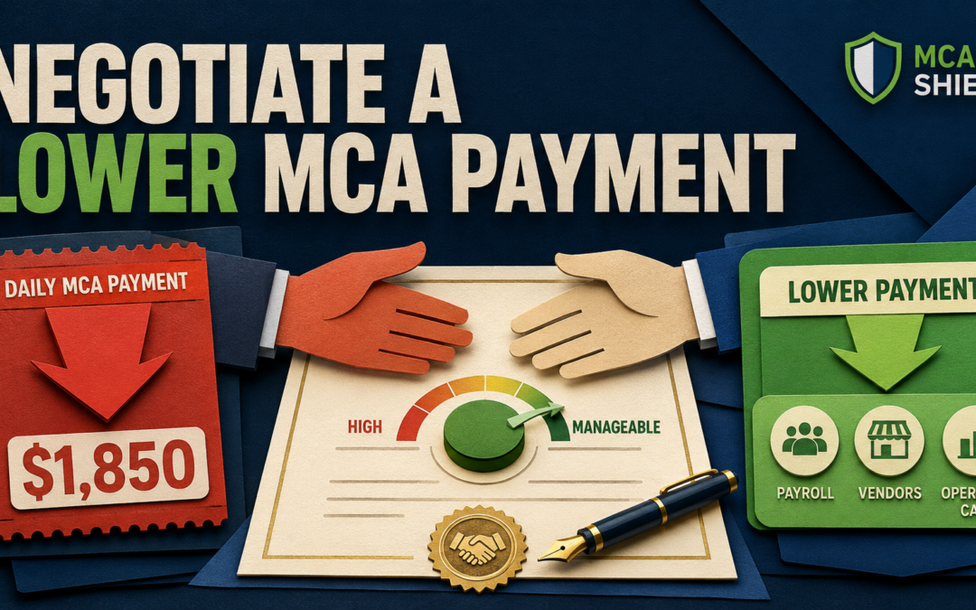 Negotiating a lower merchant cash advance payment to protect business cash flow
