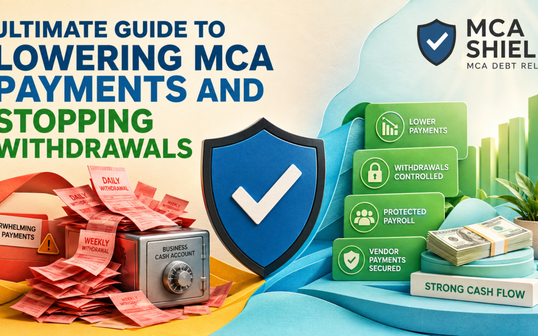 Ultimate guide to lowering MCA payments and stopping withdrawals with MCA Shield protecting business cash flow